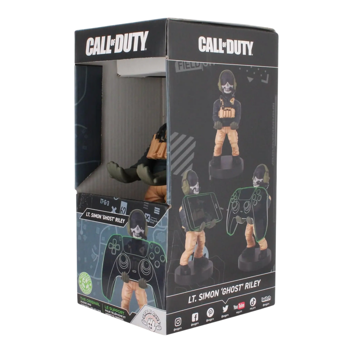 SOPORTE CALL OF DUTY: LT. SIMON 'GHOST' RILEY -PARA TU CONTROL O CELULAR - CABLE GUYS ORIGINAL