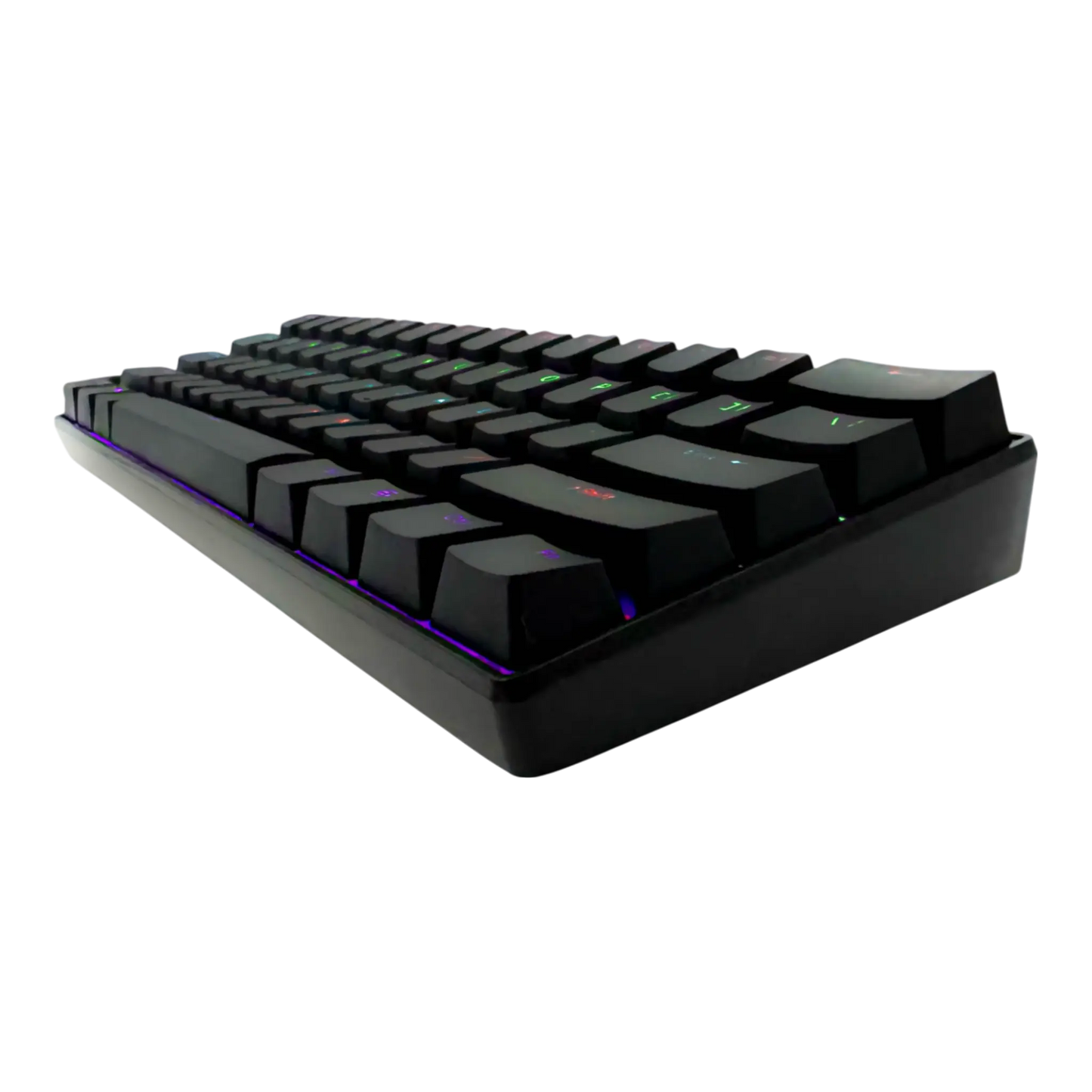 Teclado mecánico para juegos T-Wolf T60 60% RGB con cable NEGRO