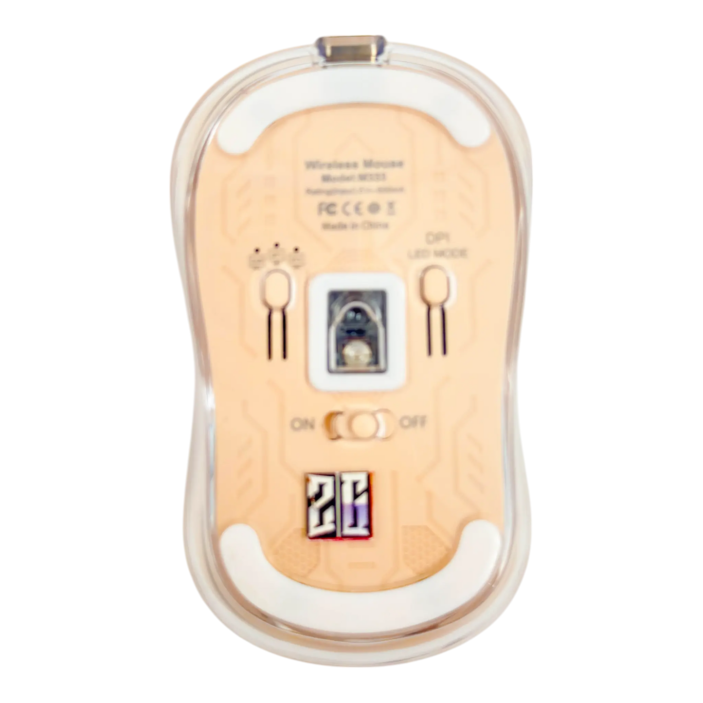 MOUSE INALÁMBRICO TRASNPARENTE M333 ROSA