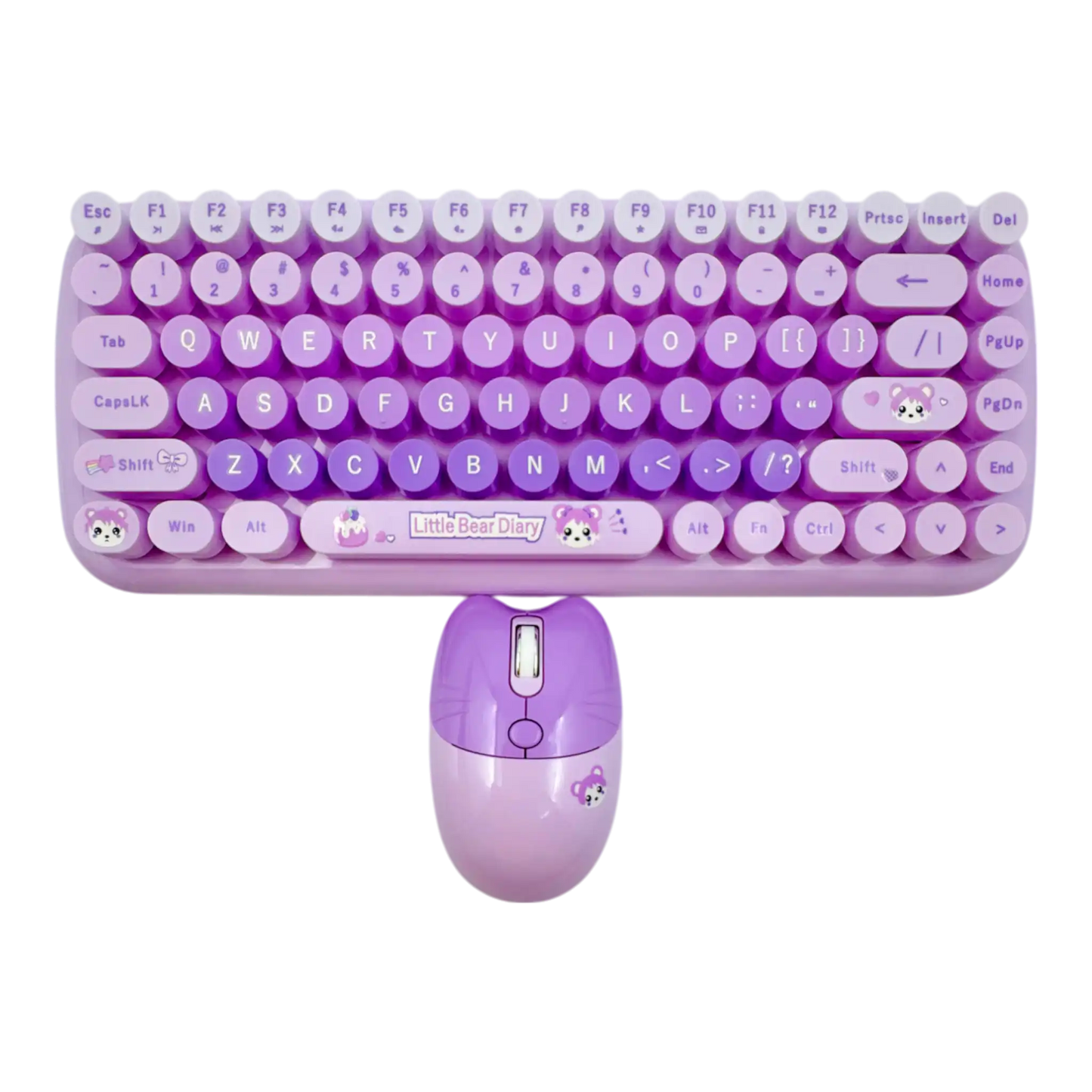 COMBO TECLADO Y MOUSE INALAMBRICO SILENCIOSO MOFII 0056-MORADO