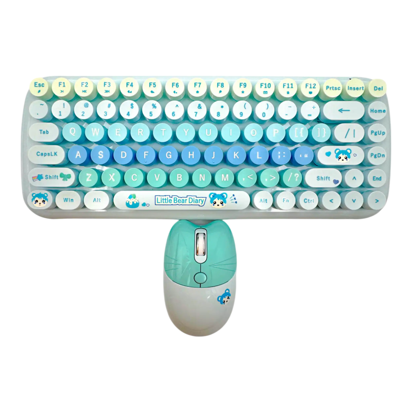 COMBO TECLADO Y MOUSE INALAMBRICO SILENCIOSO MOFII 0056-AZUL