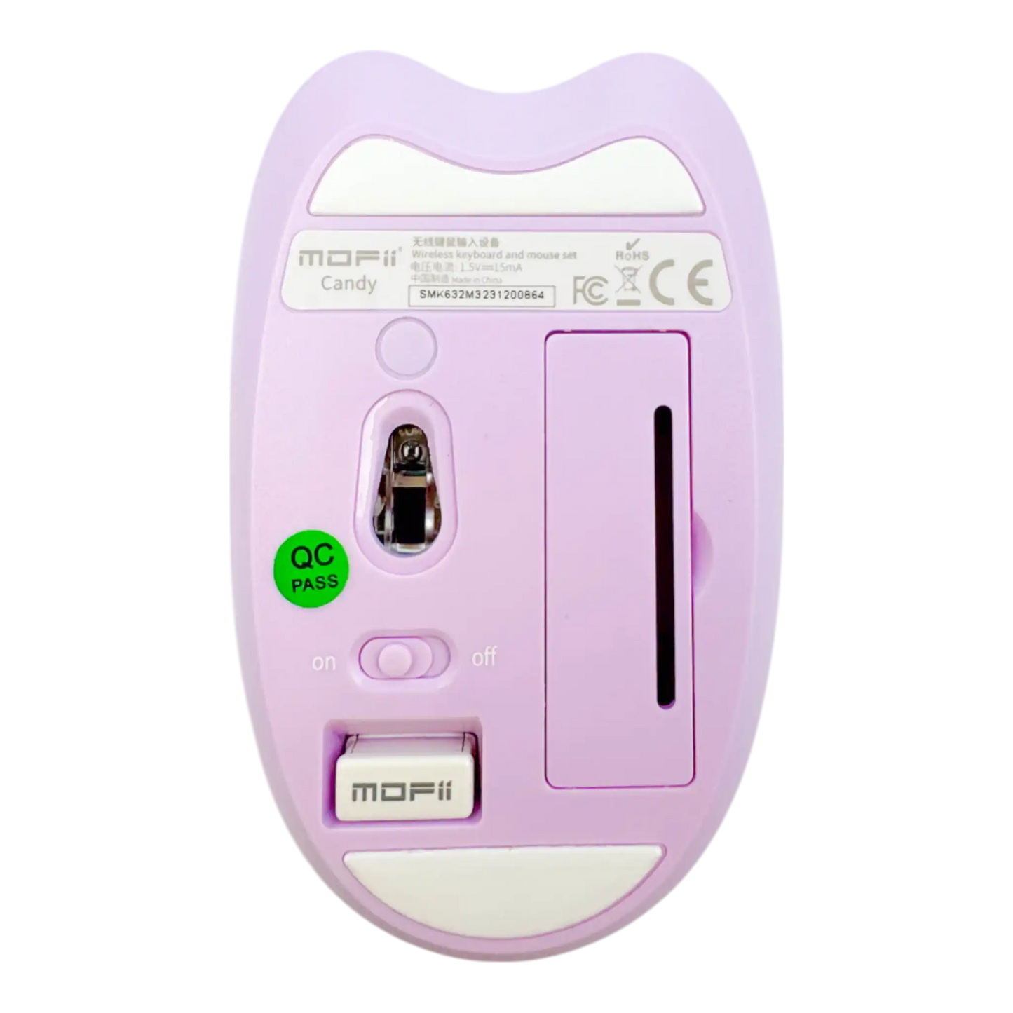COMBO TECLADO Y MOUSE INALAMBRICO SILENCIOSO MOFII 0056-MORADO