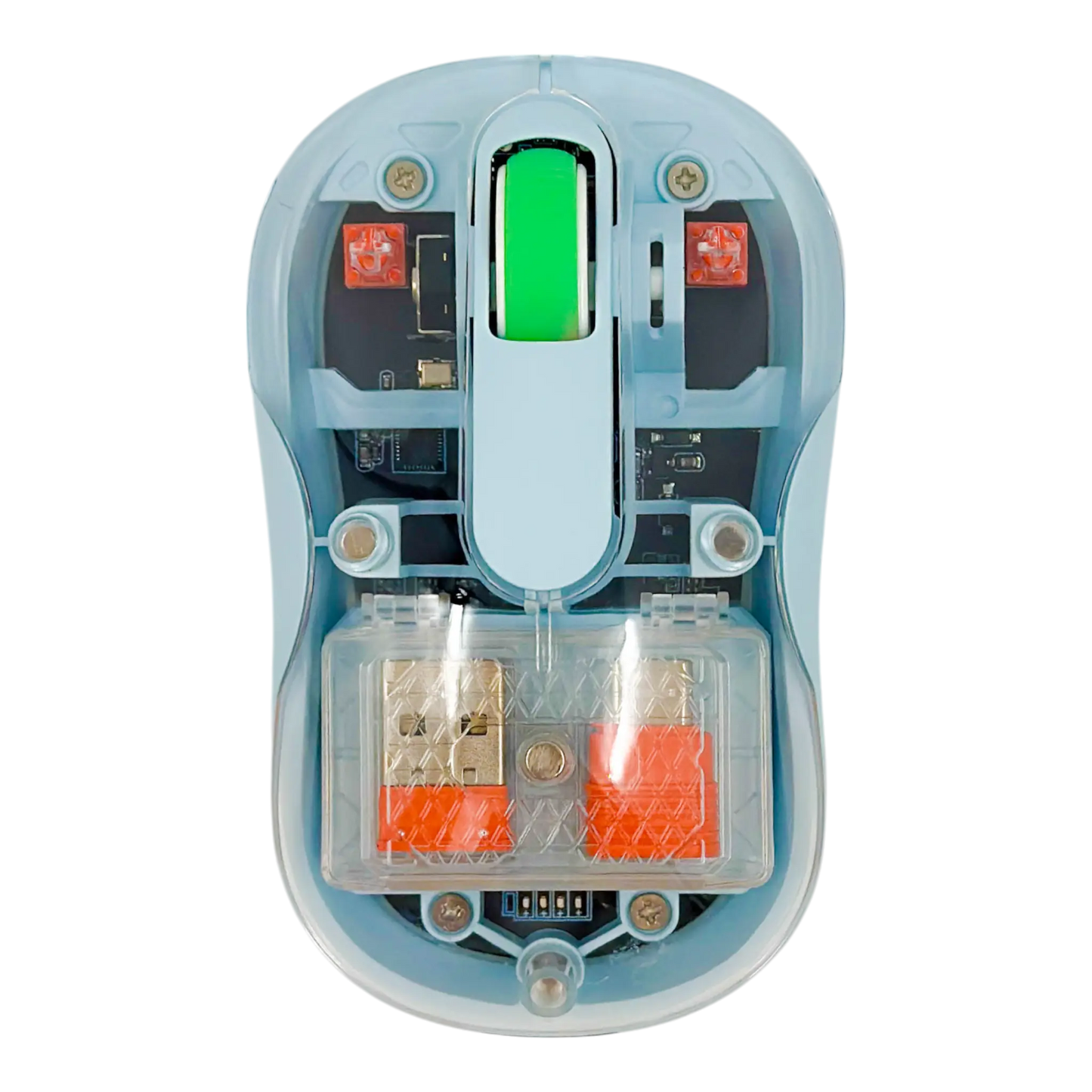MOUSE INALÁMBRICO TRASNPARENTE M333 - AZUL