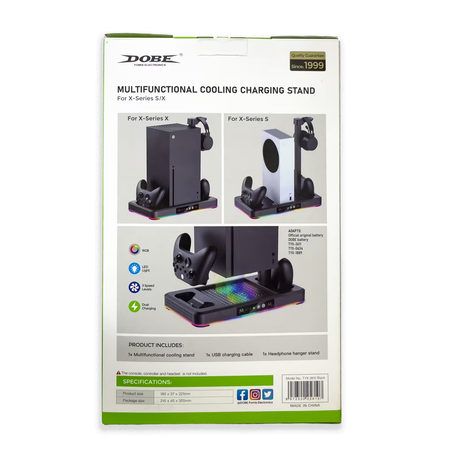 BASE REFRIGERANTE MULTIFUNCIONAL DOBE - Series X/S | RGB, Carga Dual y Organización