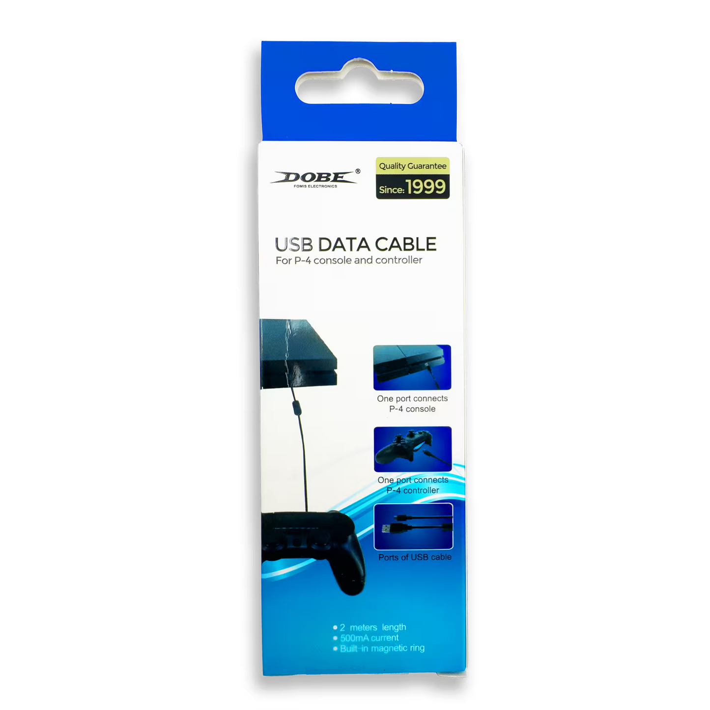 CABLE DE DATOS Y CARGADOR USB DE ALTA RESISTENCIA DOBE | PLAY 4 -XBOX ONE