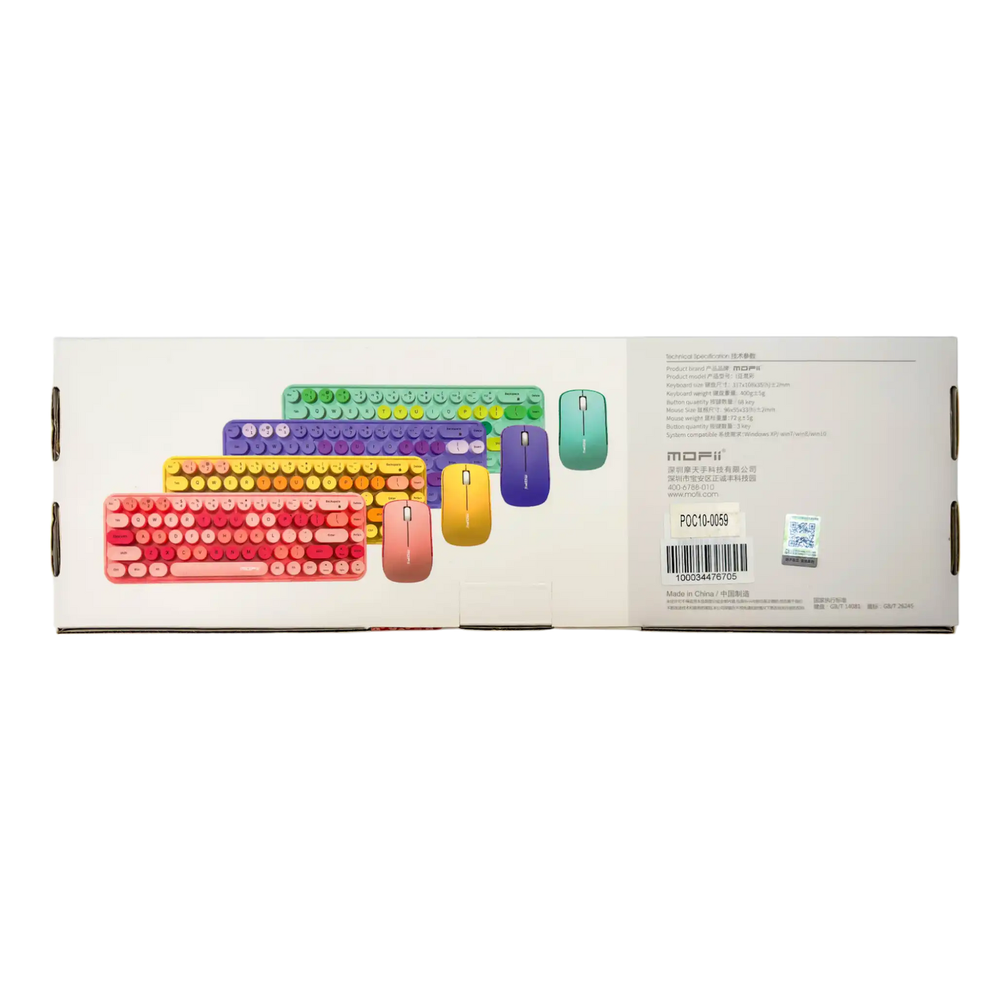 COMBO TECLADO Y MOUSE RETRO TECLAS REDONDAS -TURQUESA