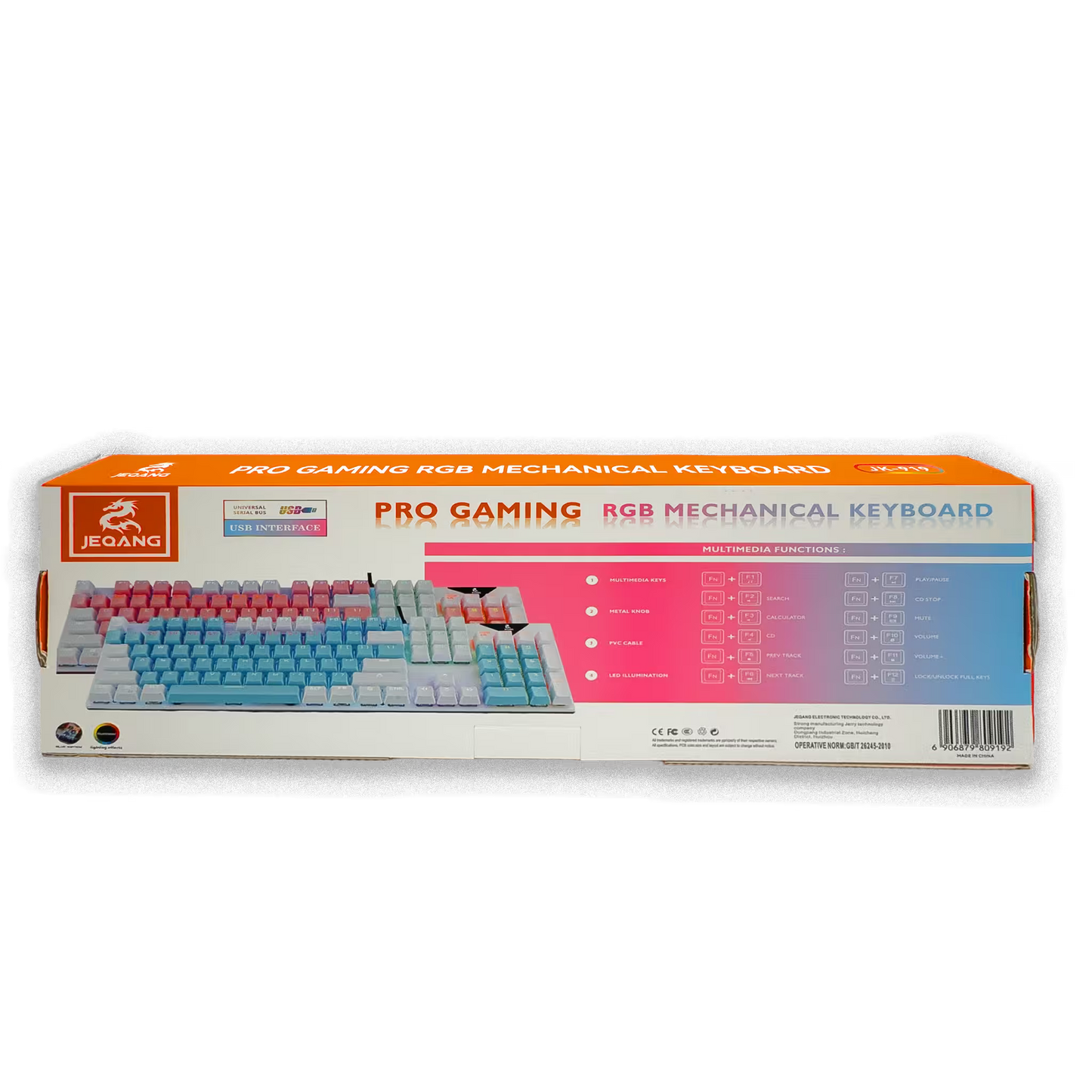 TECLADO MECÁNICO RGB - JEQANG JK-919 | ROSADO