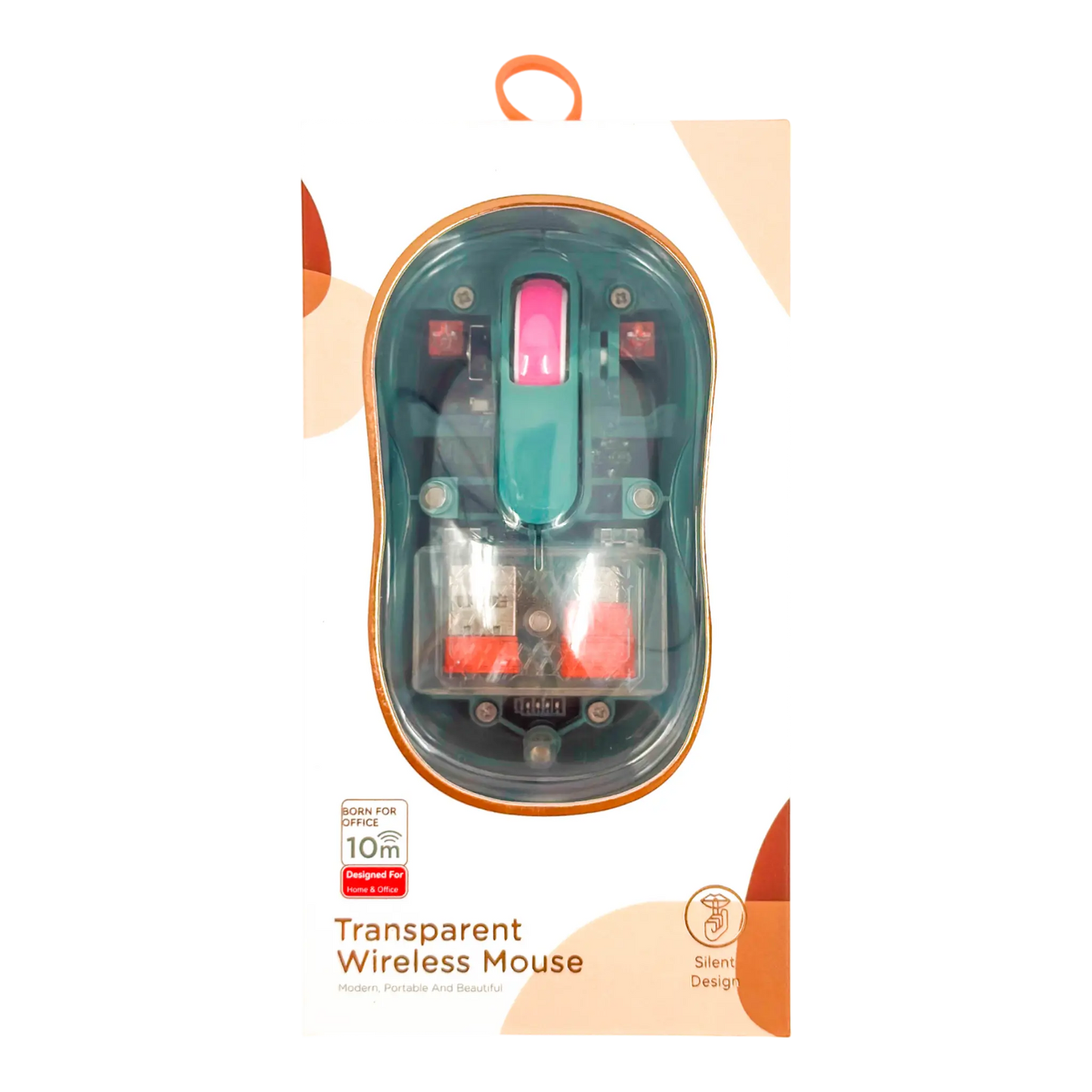 MOUSE INALÁMBRICO TRASNPARENTE M333 - VERDE