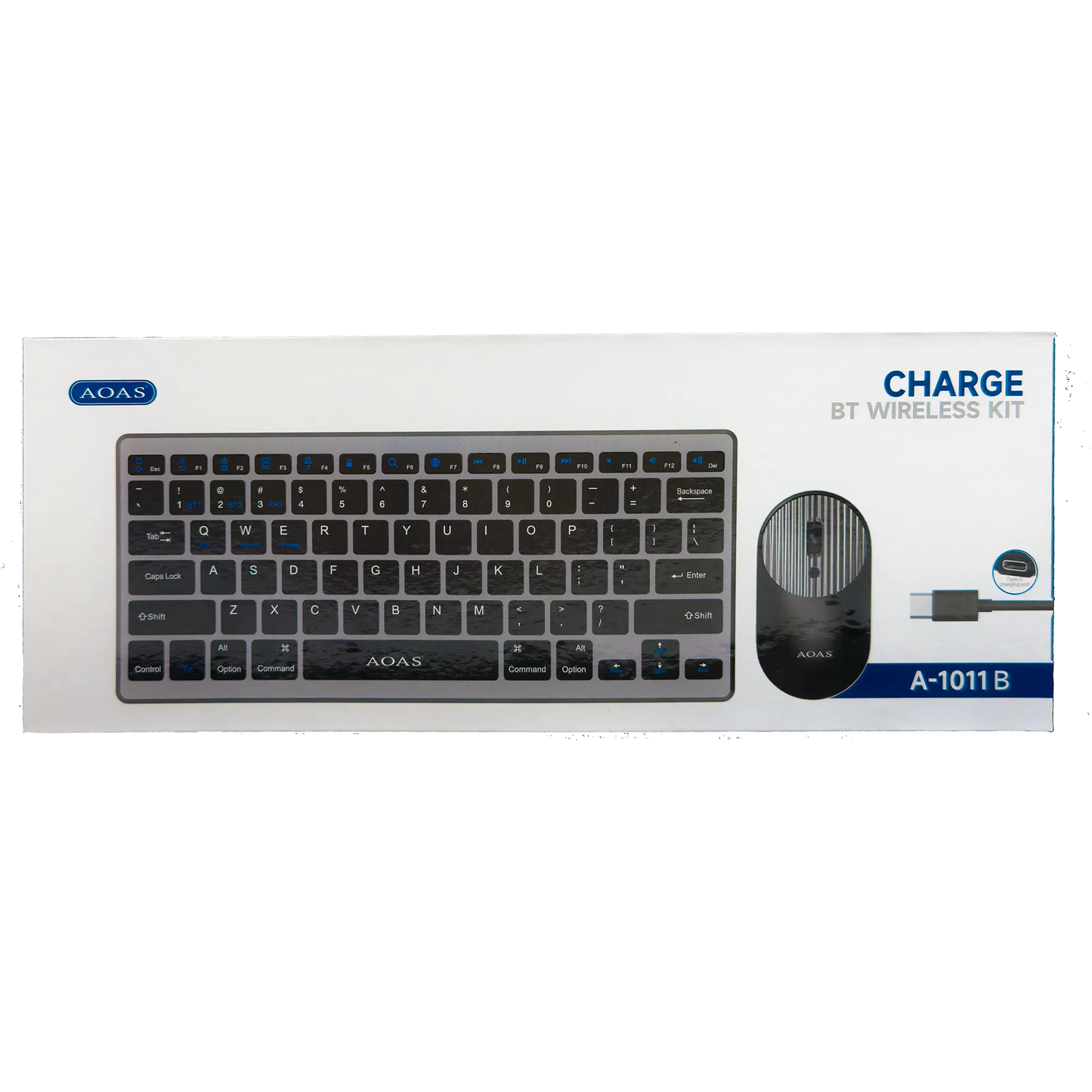 COMBO TECLADO- MOUSE RECARGABLE | AOAS A-1011 B