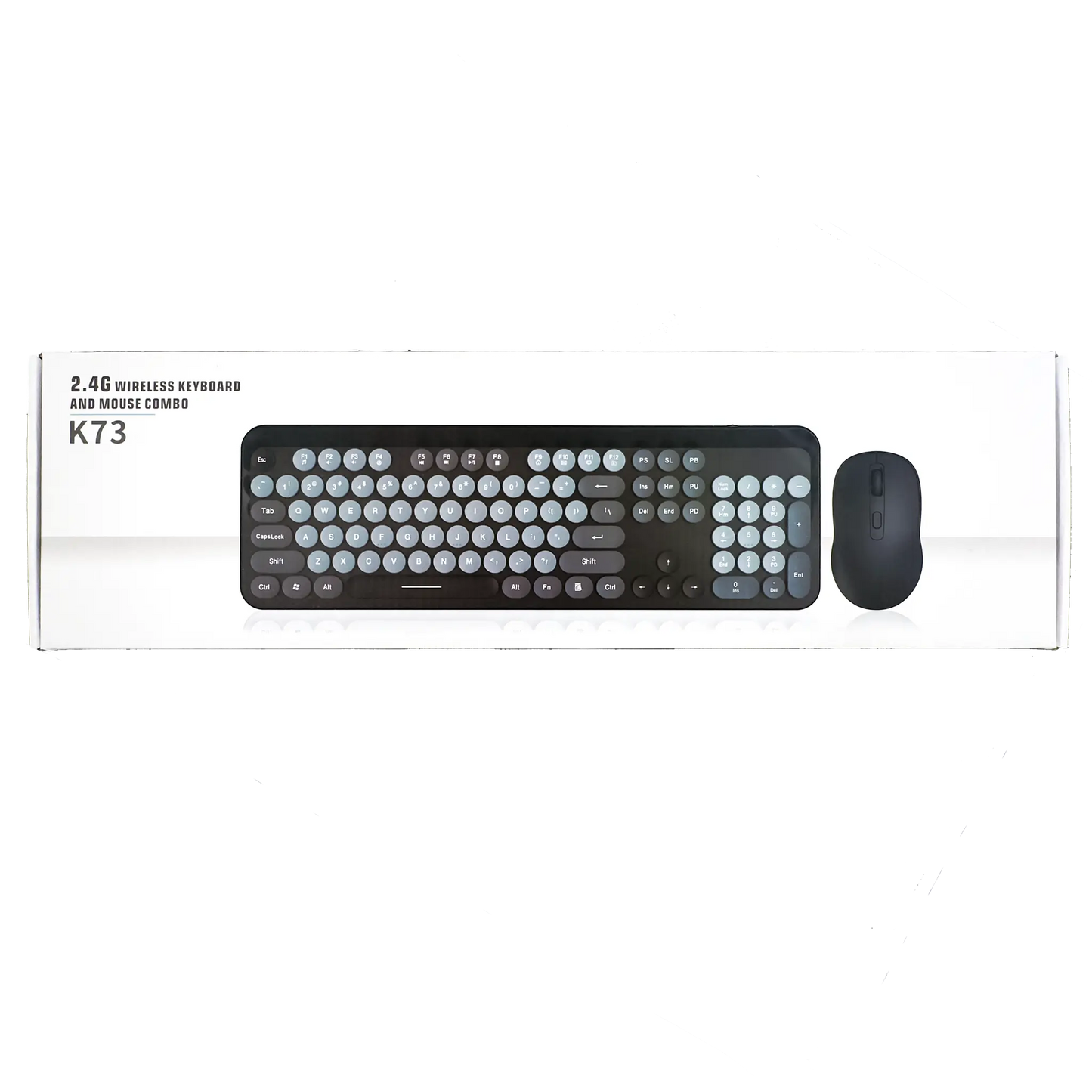 COMBO TECLADO Y MOUSE INALÁMBRICO K73 | MORADO