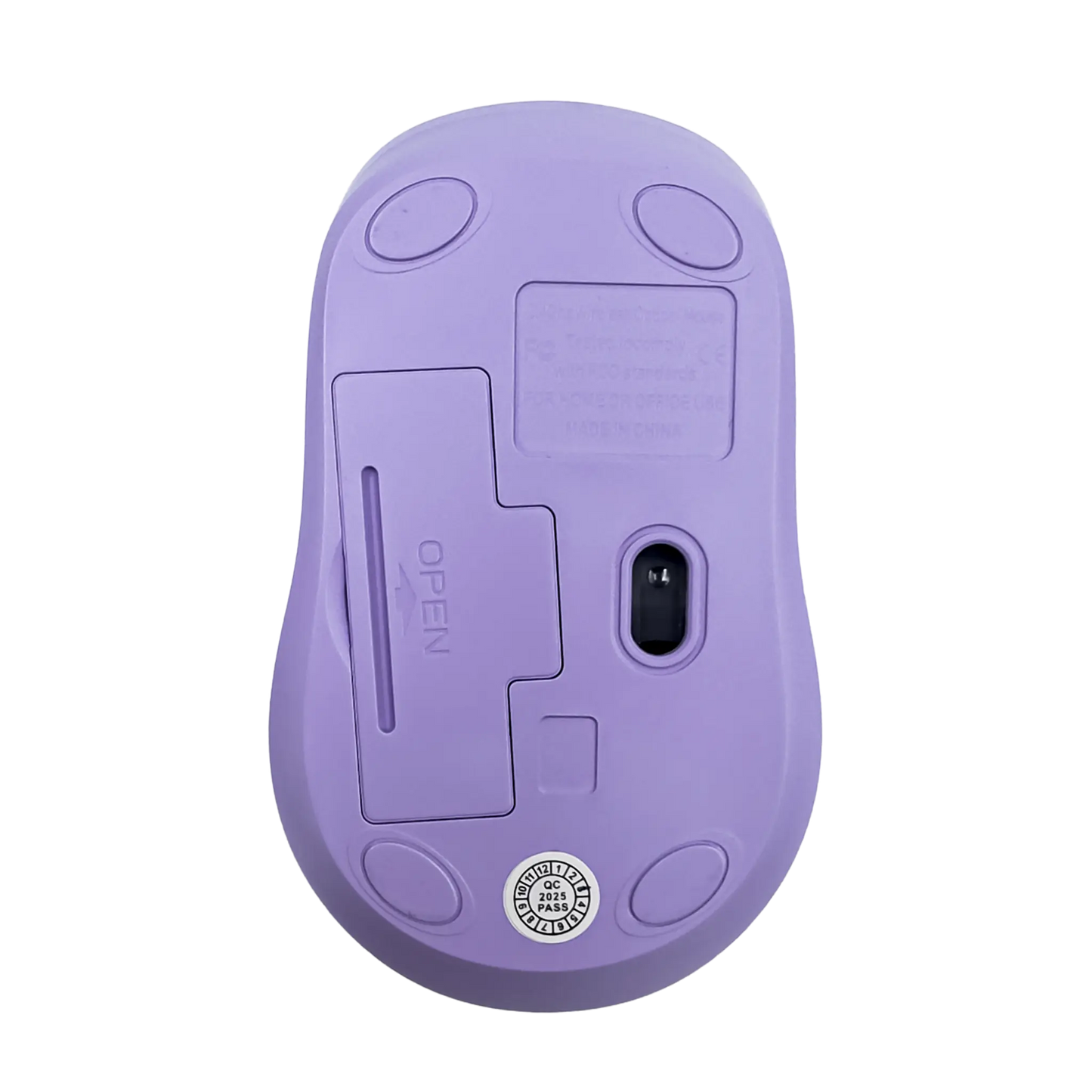 Combo Teclado Mouse Inalámbrico K73 Morado - 104 Teclas 2.4G 10m con Pilas