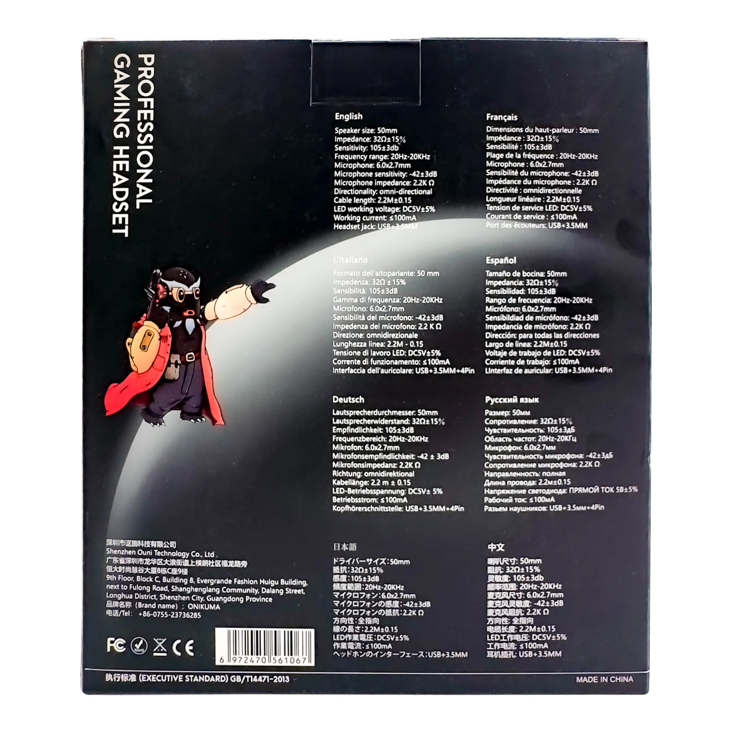 Diadema Gamer ONIKUMA K10 RGB Blanca - Audio Alta Fidelidad 50mm Micrófono Oculto