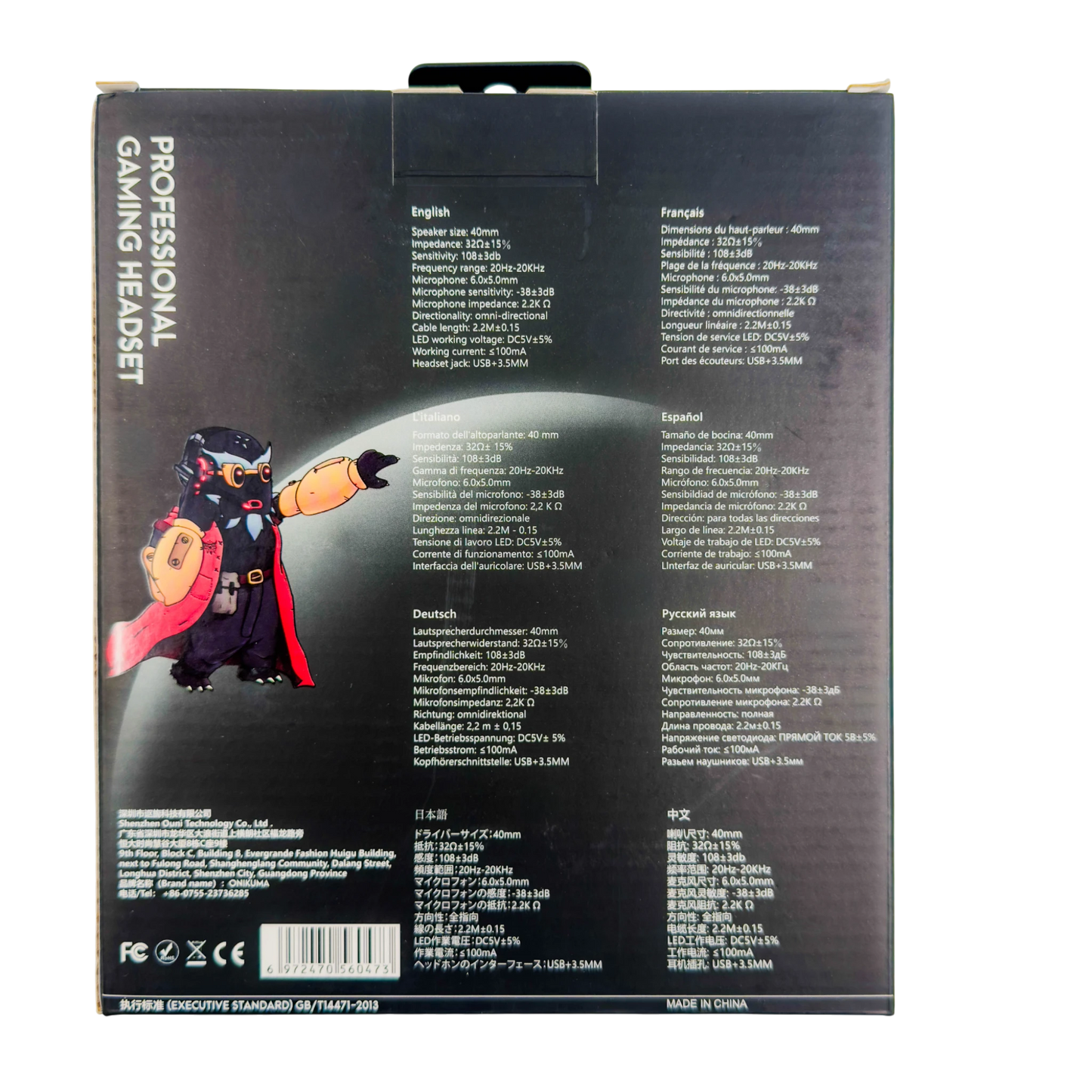 Diadema Gamer ONIKUMA K20 RGB - Audio Precisión 40mm Cancelación Ruido