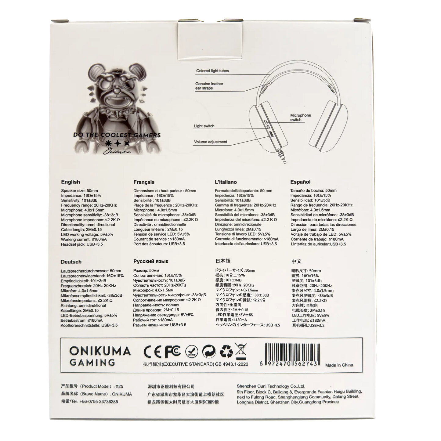 Diadema Gamer ONIKUMA X33 RGB Rosada Type-C - Audio Alta Fidelidad 50mm Para Ellas