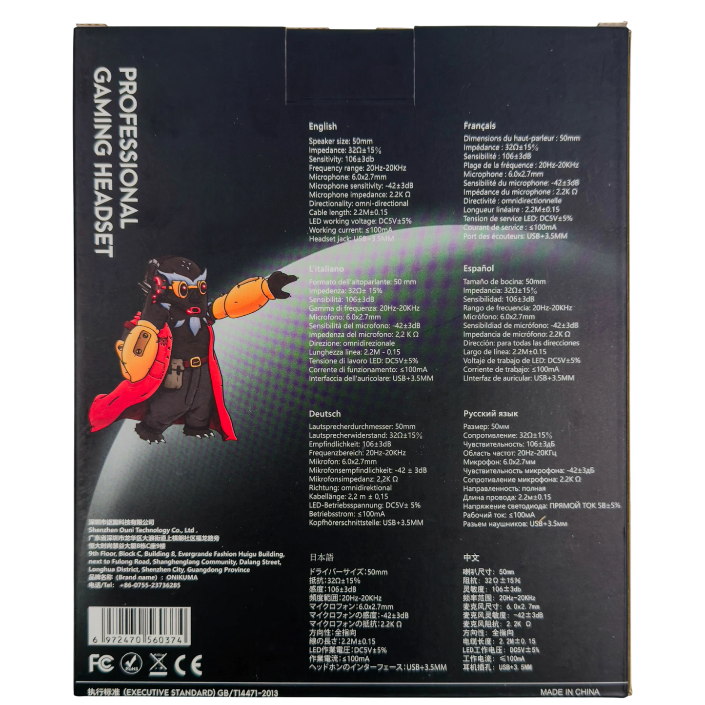 Diadema Gamer ONIKUMA K8 LED RGB Blanca Camuflada - Micrófono 360°