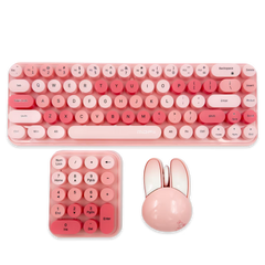 Combo 3 en 1 MOFii IDO MAX - Teclado 68 Teclas + Mouse + Pad Numérico Inalámbrico 2.4G Retro