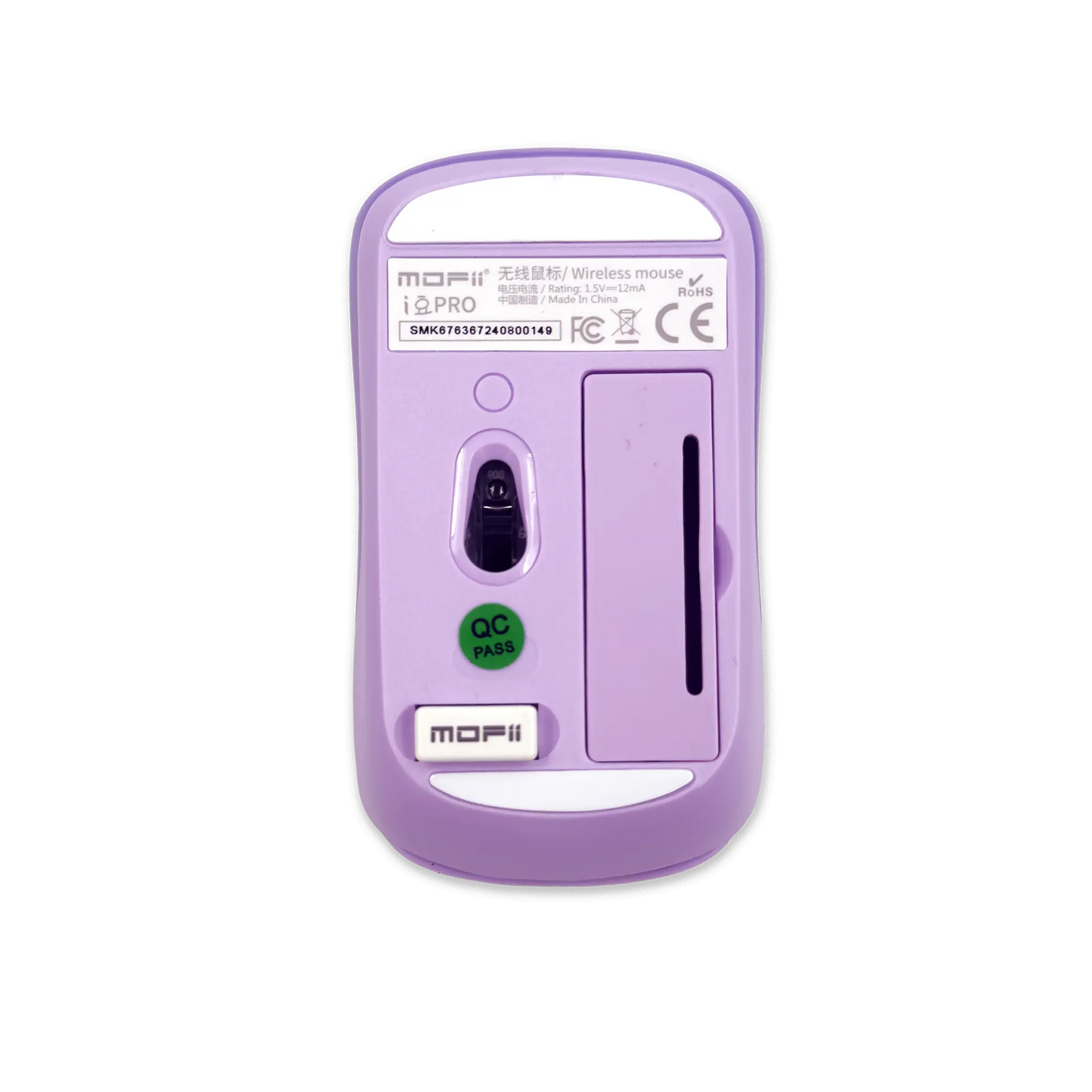 Combo Teclado y Mouse Inalámbrico MOFII I Pro — Morado Kawaii | 68 Teclas Redondas 2.4G Receptor Único
