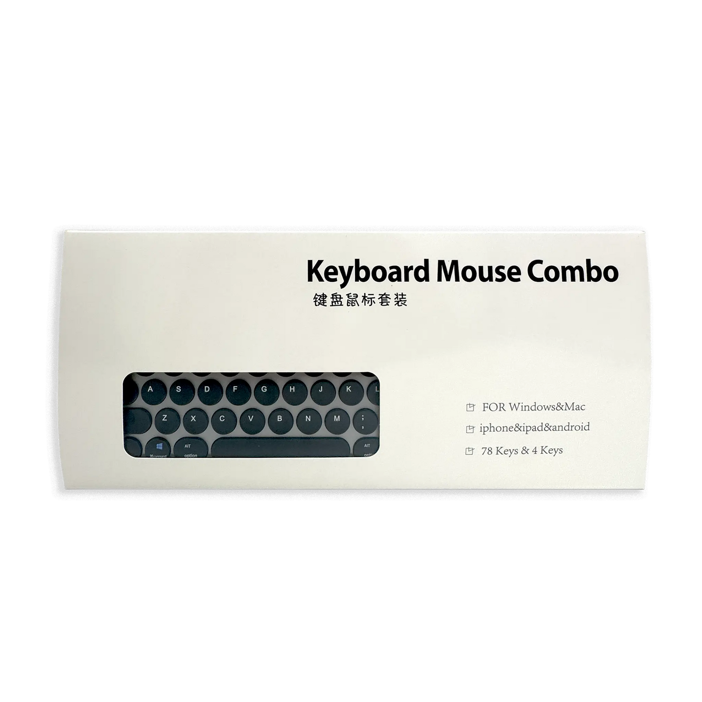 Combo Teclado y Mouse Inalámbrico AS-211 - Negro | Triple Conexión BT+2.4G 78 Teclas USB-C 40H