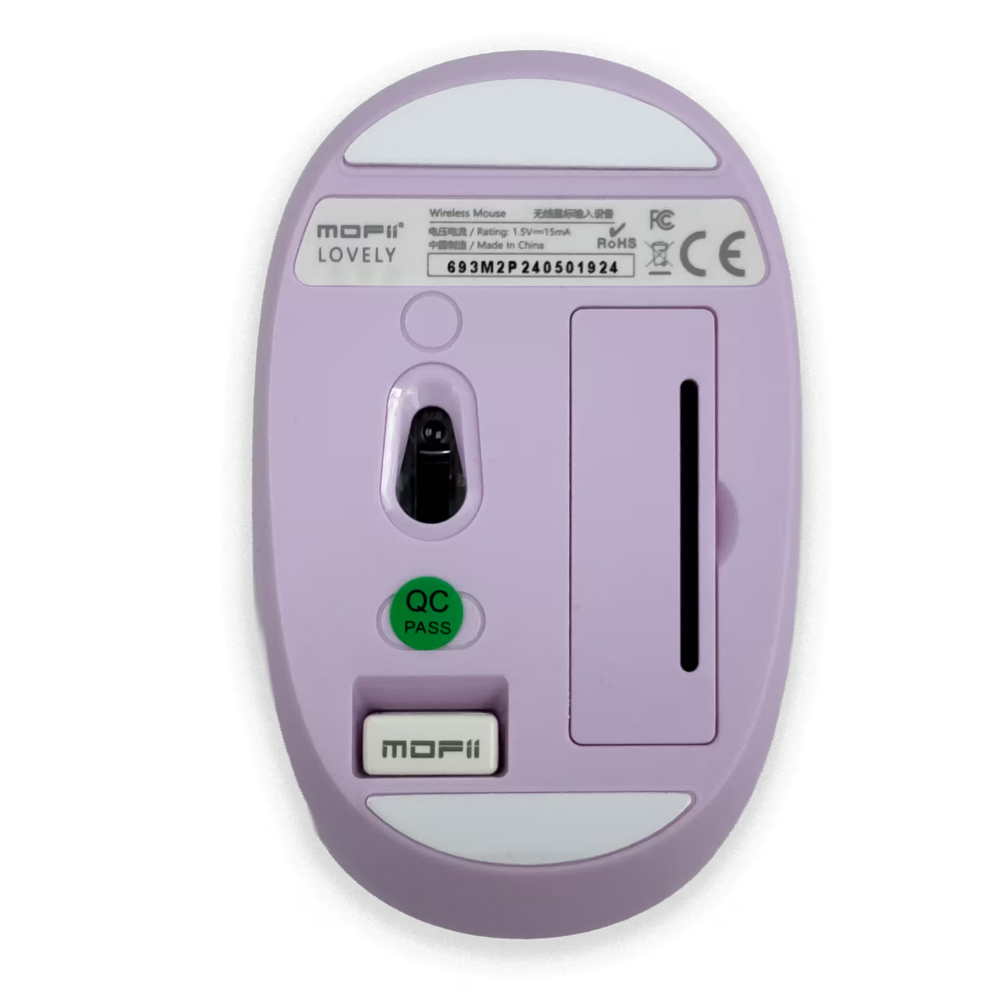 Combo Teclado y Mouse Inalámbrico Mofii Lovely - Morado | Full-Size 104 Teclas Redondas DPI Ajustable | 2.4G