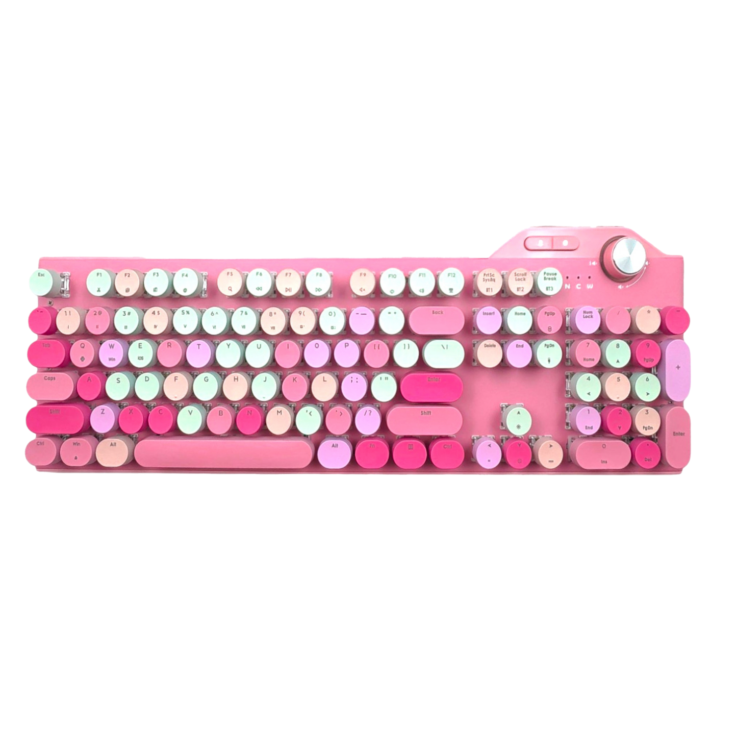 TECLADO MECANICO DE COLORES GEZZER G7 - ROSADO