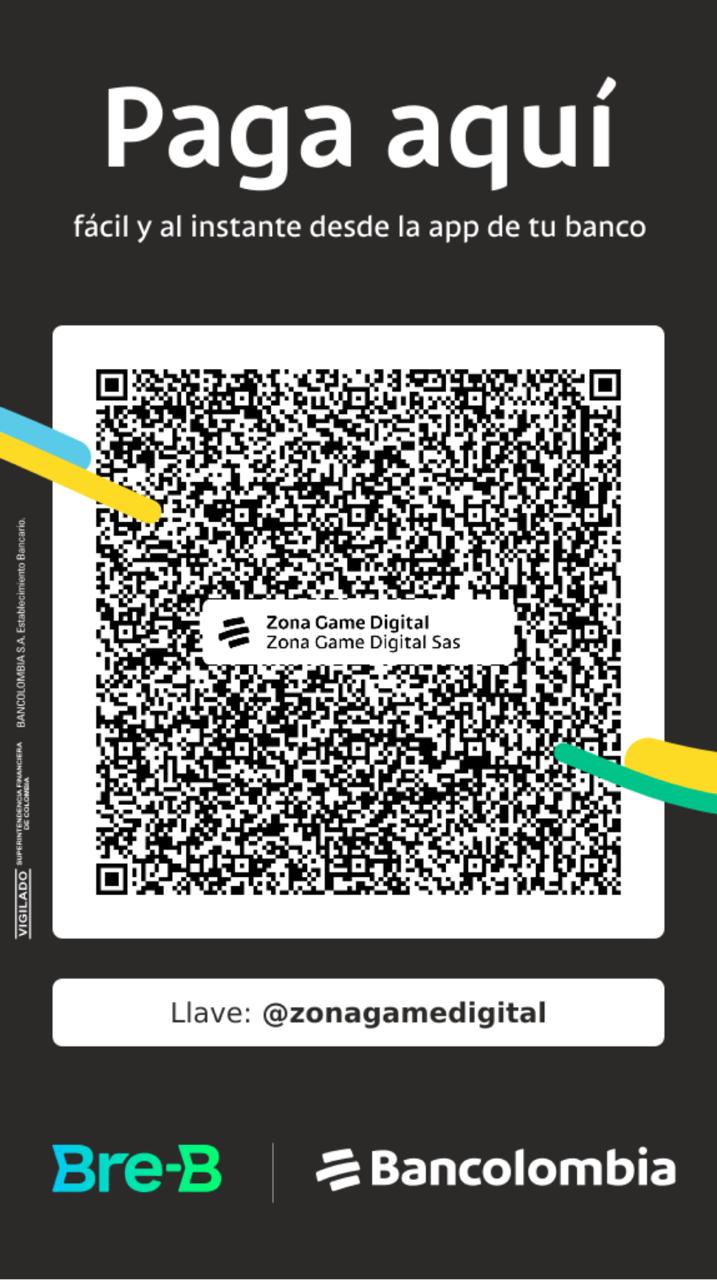 Código QR Bre-B para pagar a Zona Game Digital S.A.S
