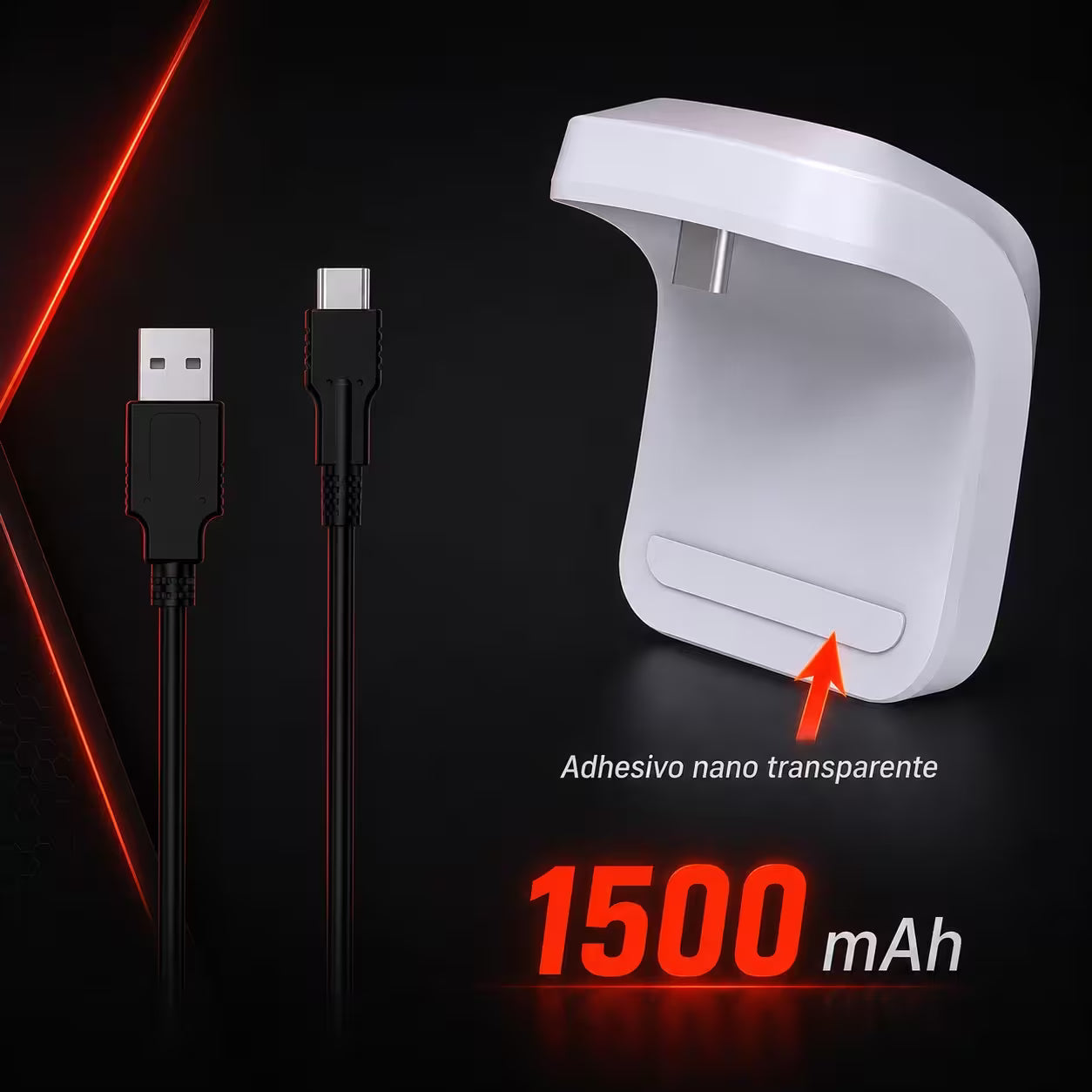 Batería Externa Recargable DOBE 1500mAh Control PS5 DualSense | Indicador LED Type-C