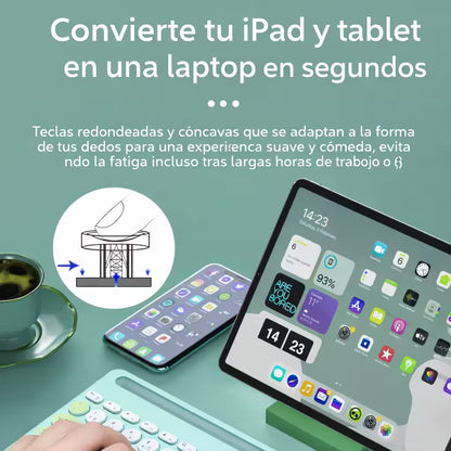 Combo Teclado y Mouse Inalámbrico AS-211 - Morado | Triple Conexión BT+2.4G 78 Teclas USB-C 40H