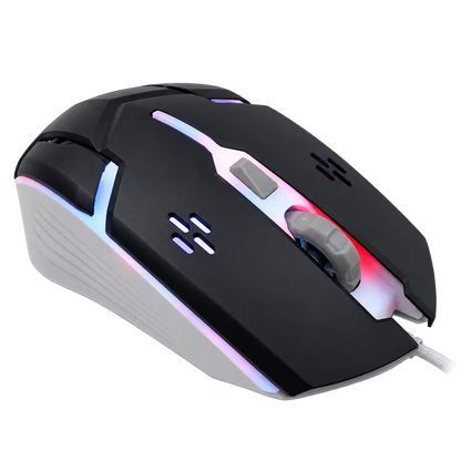 Combo Teclado y Mouse Gamer RGB AOAS A-1020 Blanco USB – 104 Teclas con Ñ | DPI 800/1200/1600