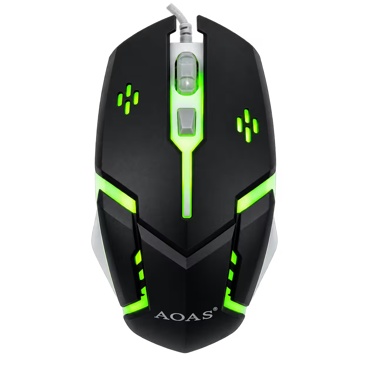 Combo Teclado y Mouse Gamer RGB AOAS A-1020 Blanco USB – 104 Teclas con Ñ | DPI 800/1200/1600