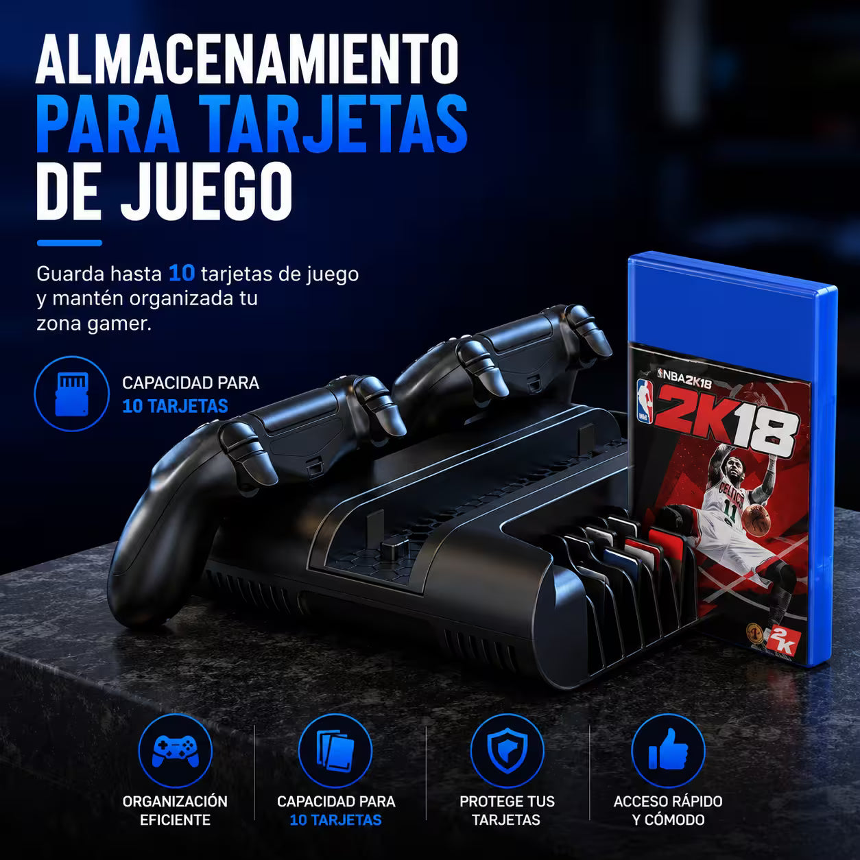 Base Cargadora y Refrigerante DOBE para PS4 | Ventilador + Carga Dual | PS4, Slim y Pro