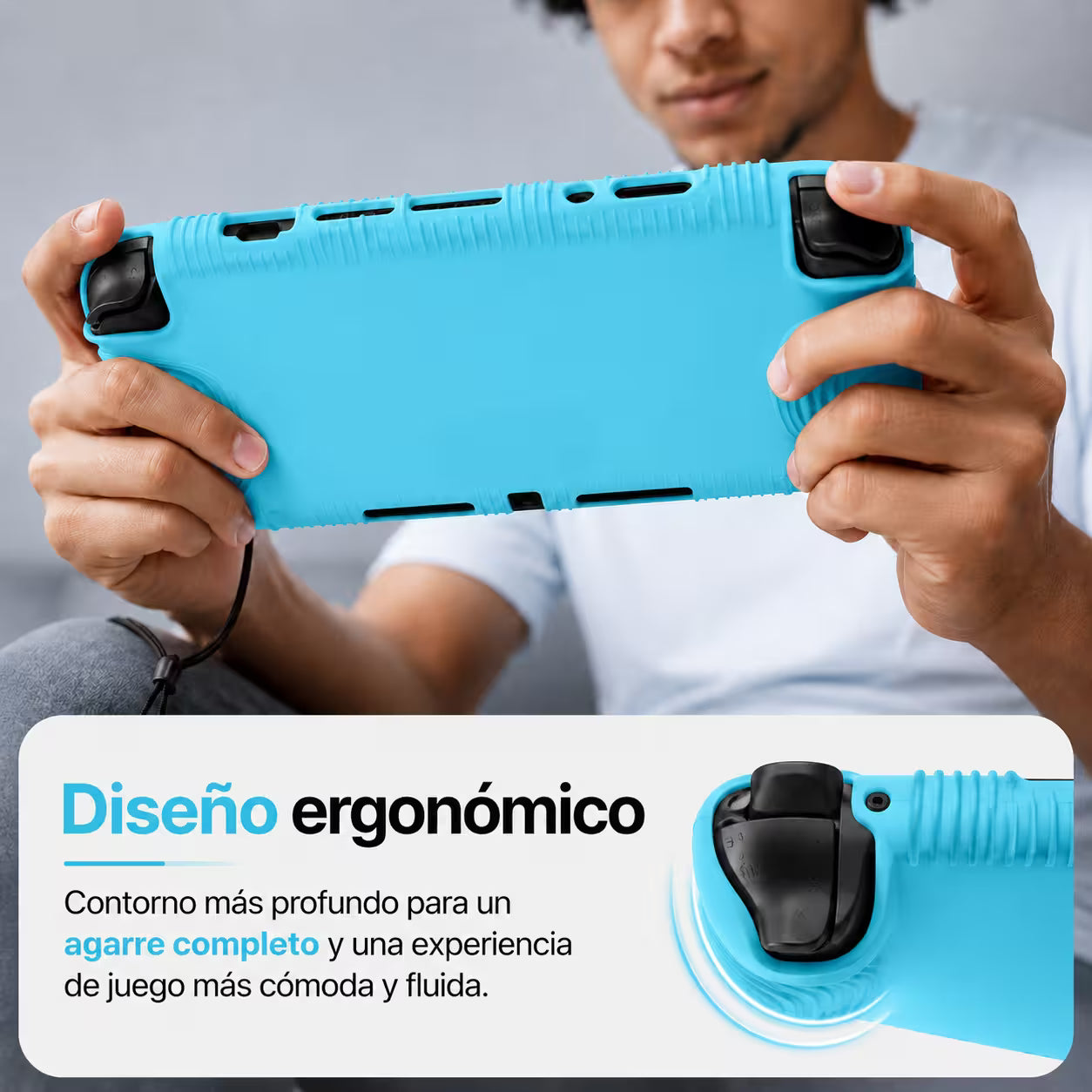 Funda de Silicona Nintendo Switch 2 | Alta Densidad Color Azul