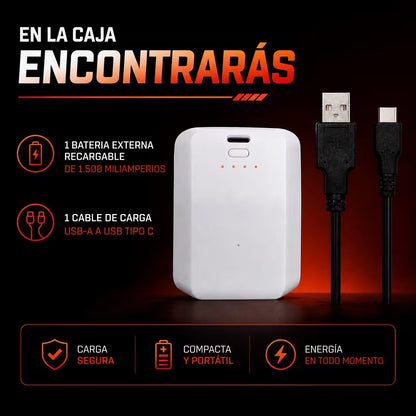 Batería Externa Recargable DOBE 1500mAh Control PS5 DualSense | Indicador LED Type-C