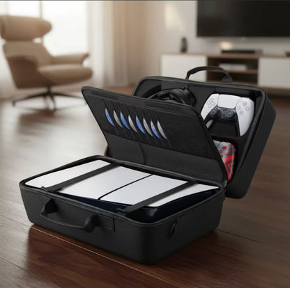Maleta de Transporte Rígida PS5 – Gran Capacidad EVA | Consola + 2 Controles + Accesorios