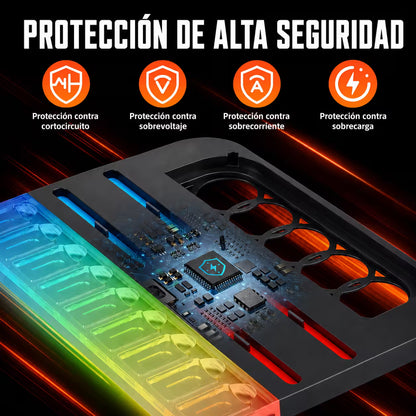 Base de Carga y Almacenamiento All-in-One Nintendo Switch 2 – RGB 7 Modos | 4 Joy-Con | 9 Tarjetas | USB