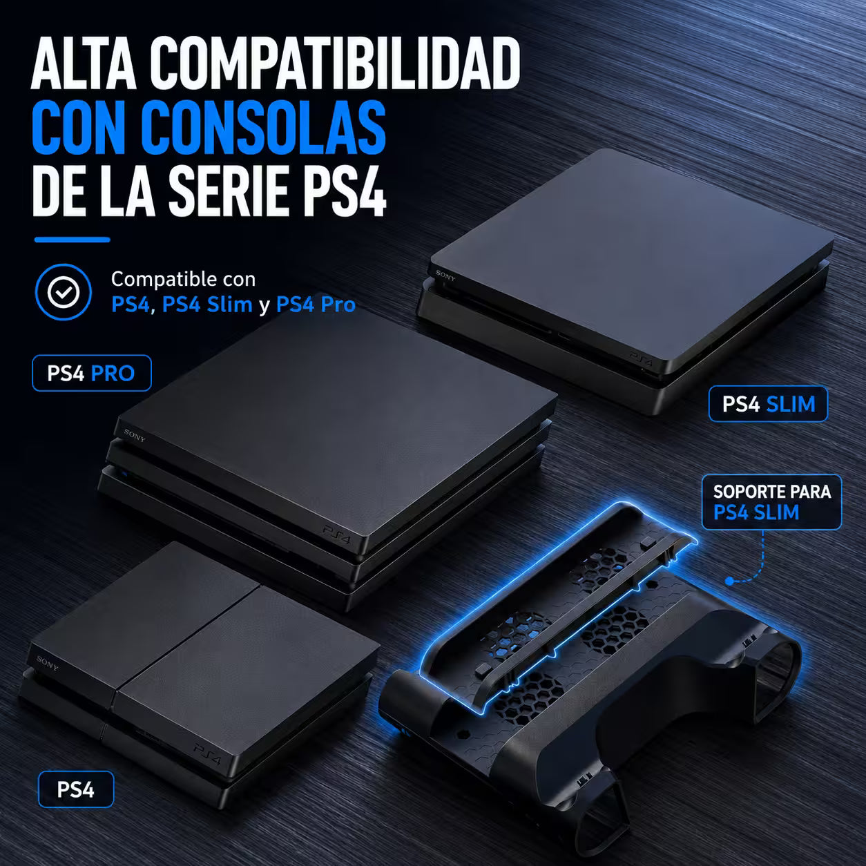 Base Cargadora y Refrigerante DOBE para PS4 | Ventilador + Carga Dual | PS4, Slim y Pro