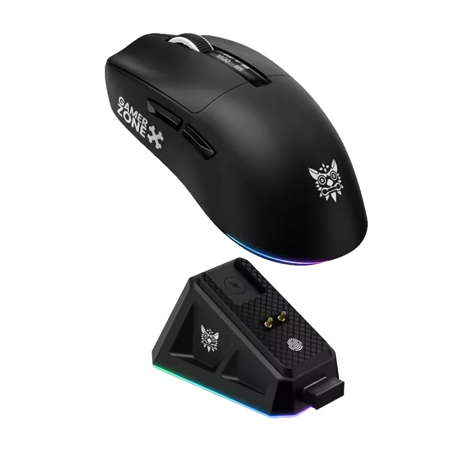 Mouse Gamer Inalámbrico Recargable ONIKUMA DM07 RGB 24000 DPI 1000Hz con Base de Carga