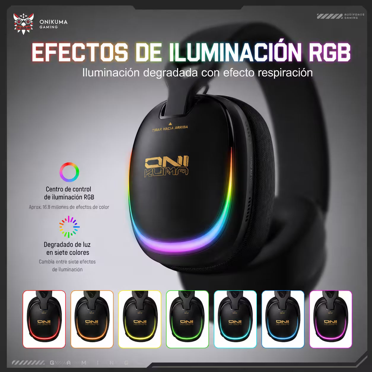 Audífonos Gamer Inalámbricos Onikuma GT805 - vista 3 diadema gamer audífonos