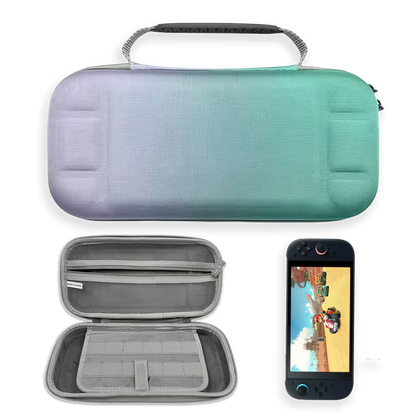Estuche de Transporte Nintendo Switch 2 | Semirrígido Degradado Lila y Menta