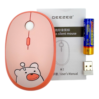 MOUSE INALÁMBRICO SILENCIOSO M2- GEEZER ROSADO