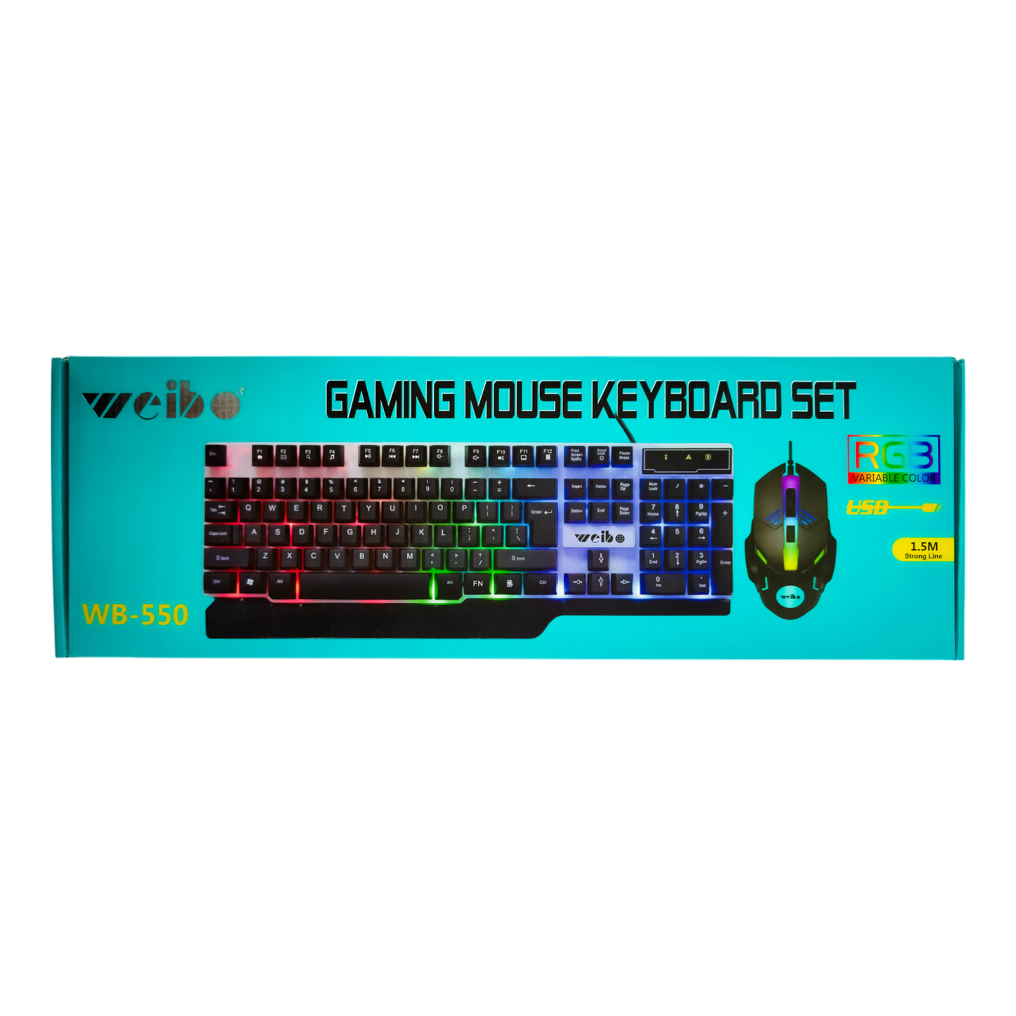 COMBO TECLADO Y MOUSE GAMER | WEIBO 550