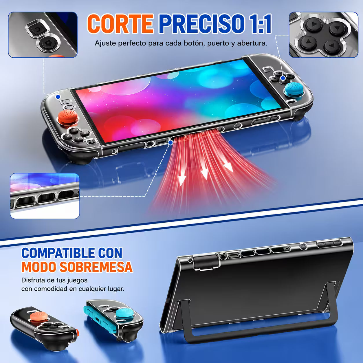 Carcasa Protectora Nintendo Switch 2 | Acrílica Transparente Crystal Clear