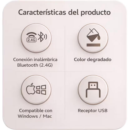 Teclado Inalámbrico Mofii Anni - Degradado Verde | 84 Teclas Redondas | Triple Conexión BT+2.4G | Osito Magnético