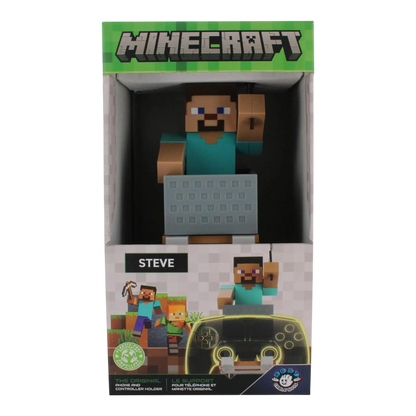 SOPORTE MINECRAFT: STEVE -PARA TU CONTROL O CELULAR  - CABLE GUYS ORIGINAL