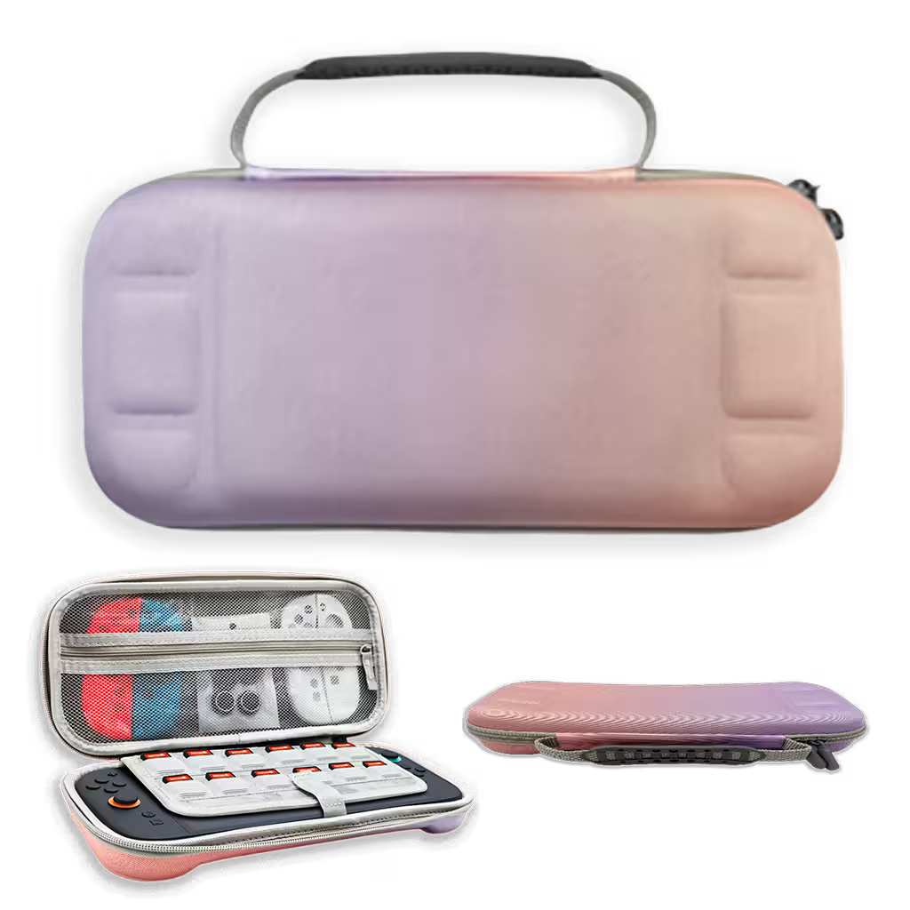 Estuche de Transporte Nintendo Switch 2 | Semirrígido Degradado Lila y Rosa