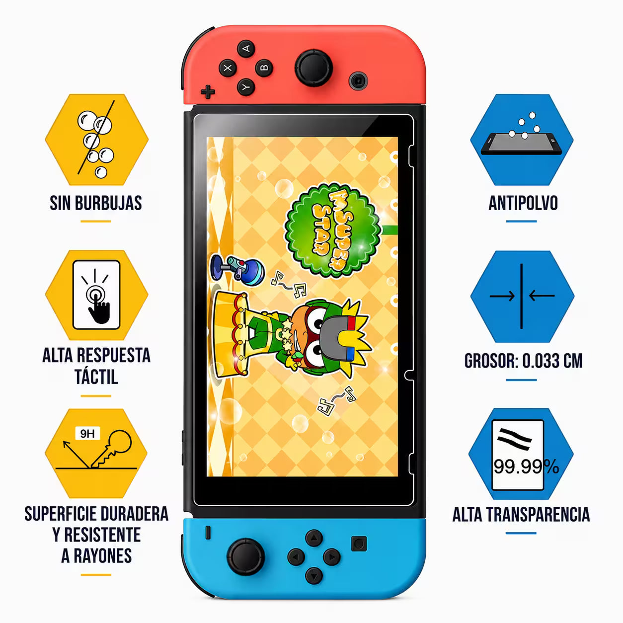Vidrio Templado Nintendo Switch 1 – Protección 9H Ultra Claro