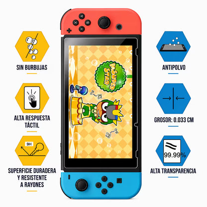 Vidrio Templado Nintendo Switch 1 – Protección 9H Ultra Claro