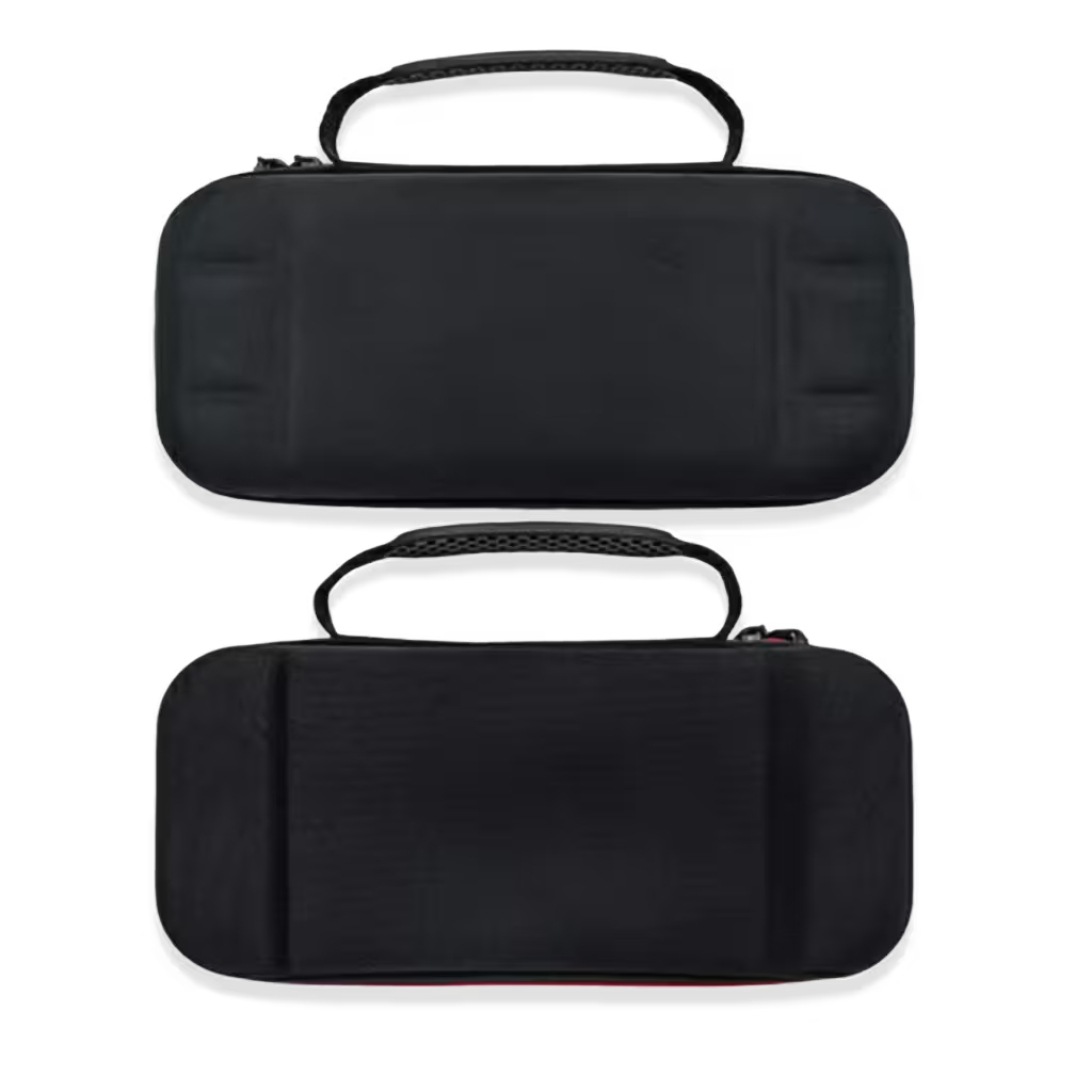Estuche de Transporte Rígido Nintendo Switch 2 — Negro Minimalista | Interior Acolchado Cremallera Roja