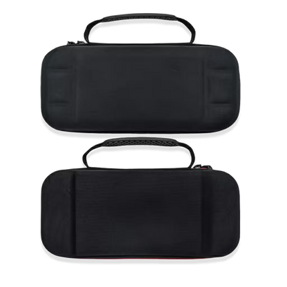 Estuche de Transporte Rígido Nintendo Switch 2 — Negro Minimalista | Interior Acolchado Cremallera Roja