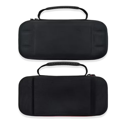 Estuche de Transporte Rígido Nintendo Switch 2 — Negro Minimalista | Interior Acolchado Cremallera Roja
