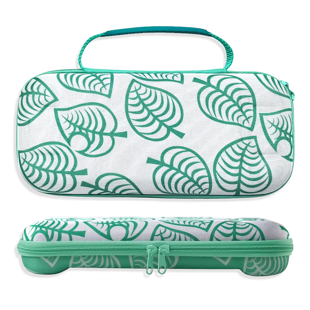 Estuche de Transporte Rígido Nintendo Switch 2 — Diseño Animal Crossing | Hojas Cartuchos Bolsillo Malla